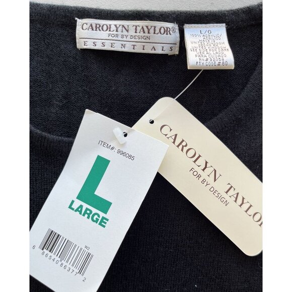 Carolyn Taylor Essentials NWT L Black Short Sleeve Soft Sweater - Picture 4 of 4